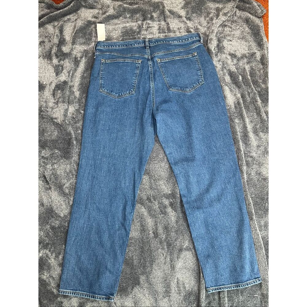 Abercrombie & Fitch Ultra High Rise Ankle Straight Jeans Women’s 34 / 18L NWT - Picture 3 of 4